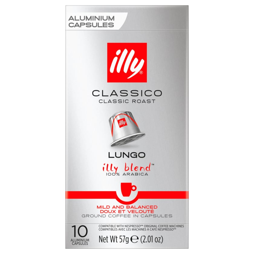 Illy Classico Lungo 57g, 10 Kapseln